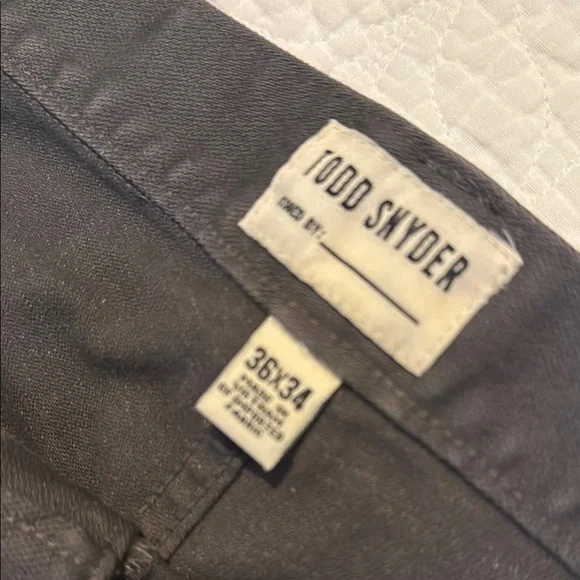 Men's Dark Gray Pants Todd Snyder - Picture 2 of 6